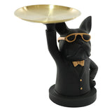 Serving Bulldog with Tray Figurine