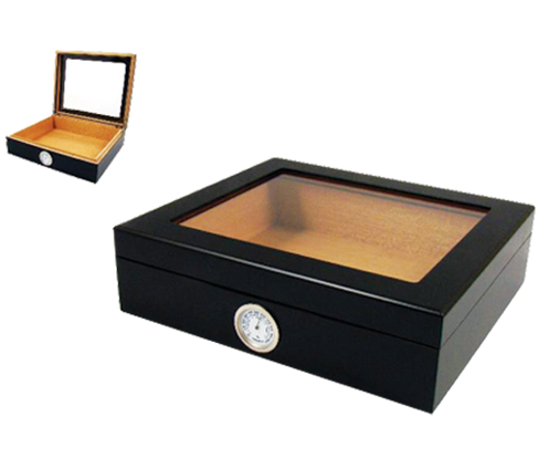 Black Matte with Glass top Humidor