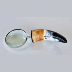 Silver Magnifying Glass - Horn Handle