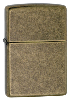 Zippo Lighter | Reg Flat Antique Brass