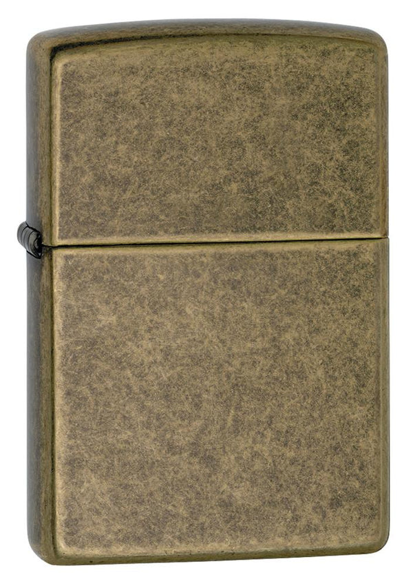 Zippo Lighter | Reg Flat Antique Brass
