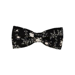 My Bro Tie | Ark Black and White Floral Bow Tie