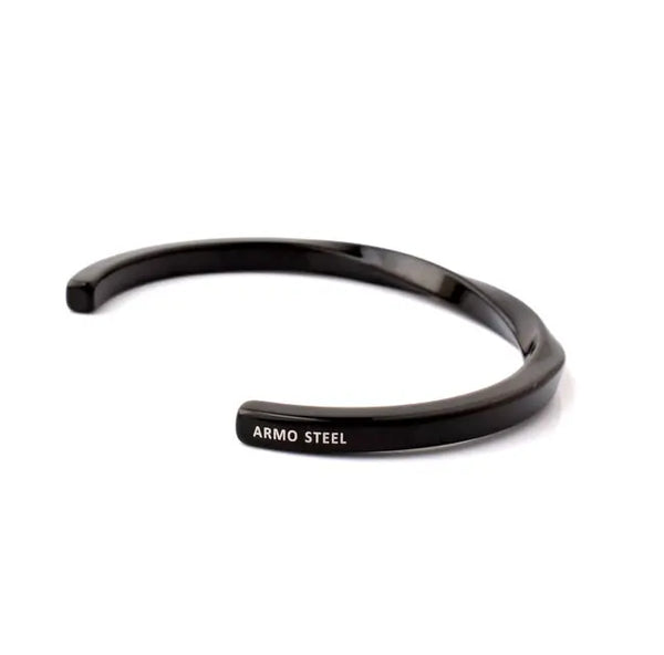 Armo Solid Twisted Steel Bracelet