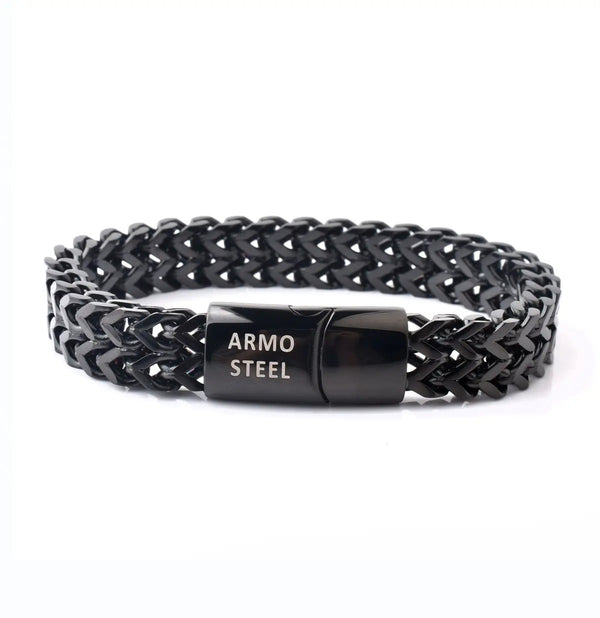 Armo Black Square Link Chain Bracelet