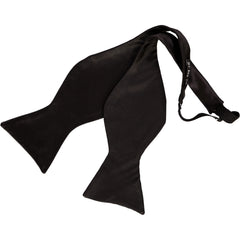 My Bro Tie | Black Satin Self-Tie Bow Tie