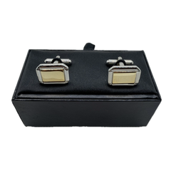 Cufflinks | Border - Silver