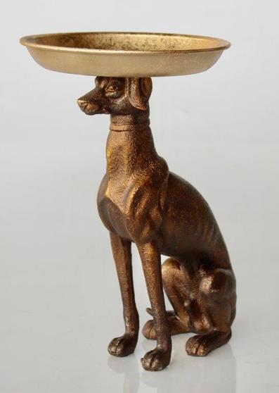 Dog with Gold Tray Statue