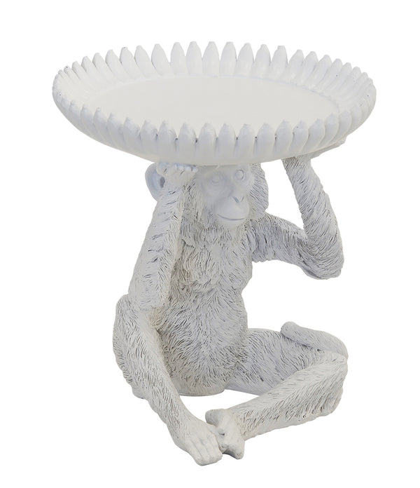 White Monkey with Banana Bowl