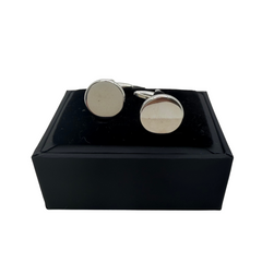 Cufflinks | Rhodium Round