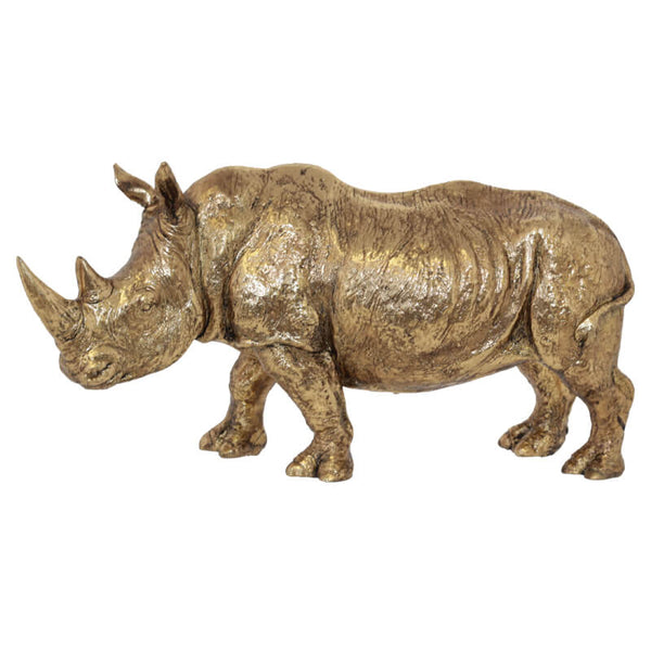 Rhino Gold Statue