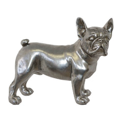 Silver Boston Terrier Statue
