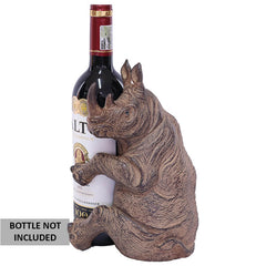 Sitting Rhino Wine Bottle Holder