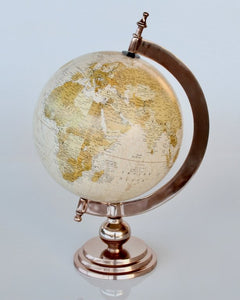 Antique XL World Globe  with Brass Finish