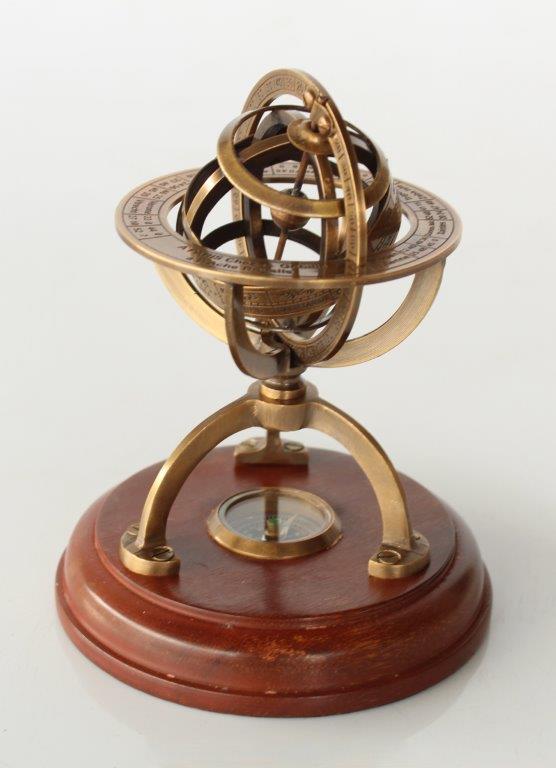 Brass Armillary Star Design Compass