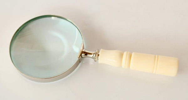 Silver Magnifying Glass - Cream Handle