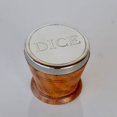 Silver and Wood 5 Dice Shaker