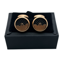 Cufflinks | Rose Gold/ Black Centre
