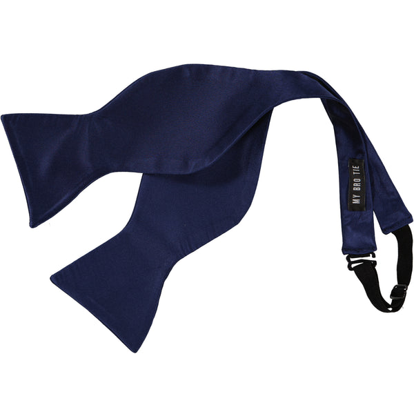 My Bro Tie | Navy Silk Self-Tie Bow Tie