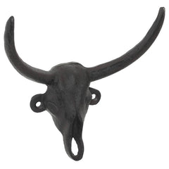 Cast Iron Bull Horns Wall Hook