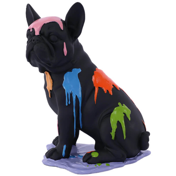 Splash Bulldog Sitting Statue