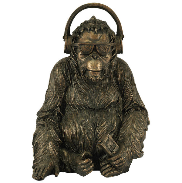 Orangutan With Headphones Statue