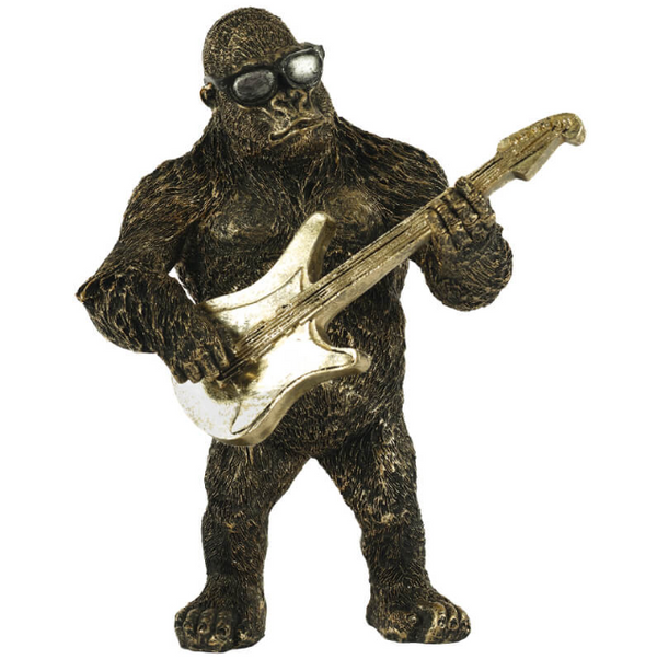 Gorilla with Guitar Statue