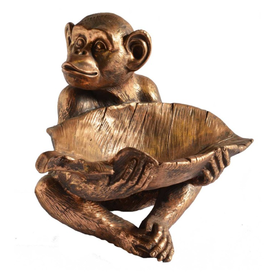 Resin Monkey Bowl | In Copper or White