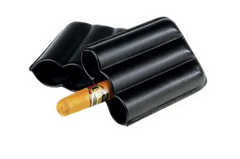 Angelo | Black Leather 3 Cigar Holder