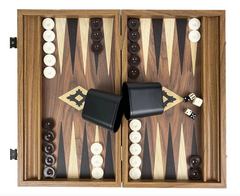 Manopolous | Walnut Backgammon Set With Side Racks