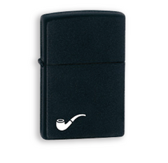 Zippo Lighter - Black Matte Pipe
