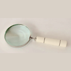 Silver Magnifying Glass - Bone Handle
