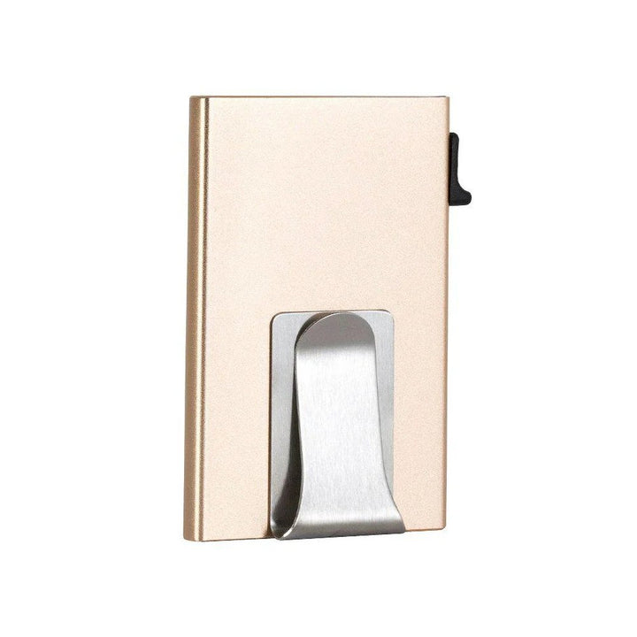Eazicard | Rfid Cardholder with Clip - Gold - Wallets & Money Clips