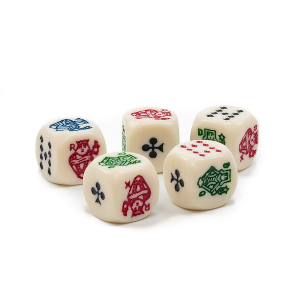 Poker Dice Set In Bag