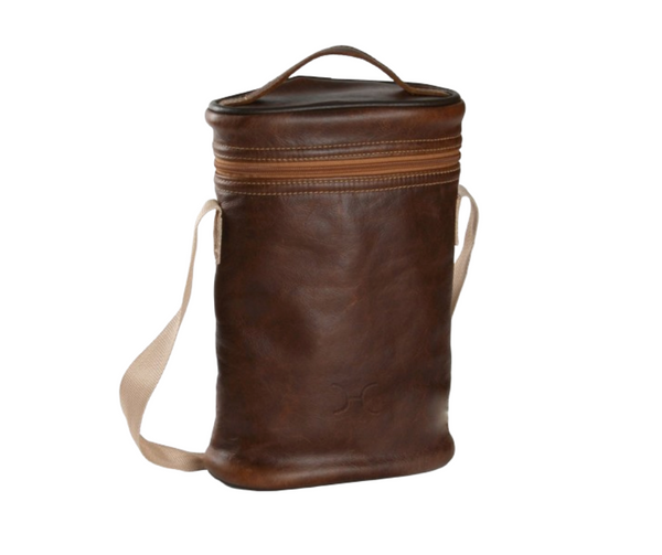 Thandana Wine Cooler double carry bag in leather