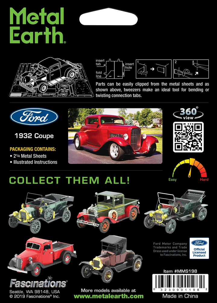 Metal Earth 1932 Ford Coupe - Hobby & Collectables