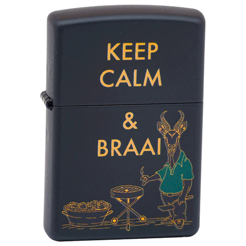 Zippo Lighter |Springbok Keep Calm And Braai
