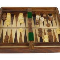 3 In 1 Walnut 30Cm Magnetic Chess, Backgammon And Draughts Sets