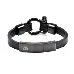 Armo | Black Square Shackle With Adjustable Clasp