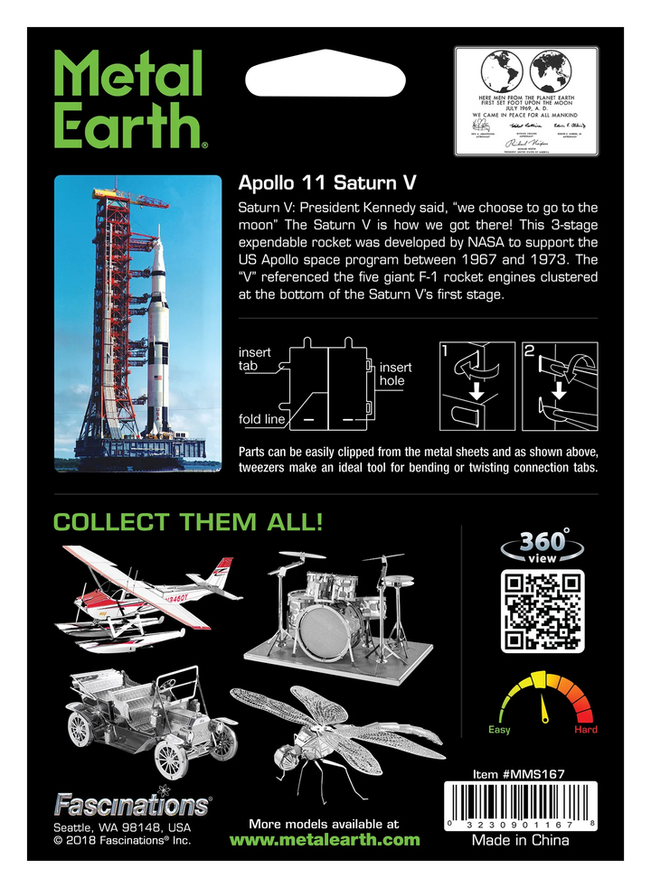 Me Apollo Saturn v with Gantry - Silver / N/a - Hobby & Collectables