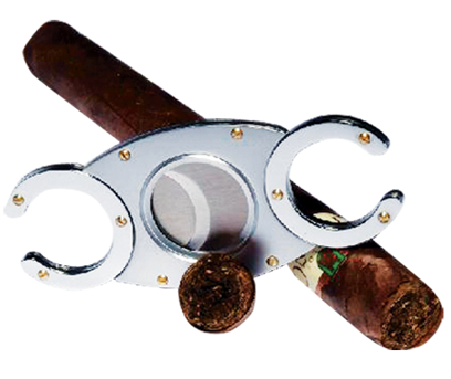 Cigar Cutter Chrome circular handles