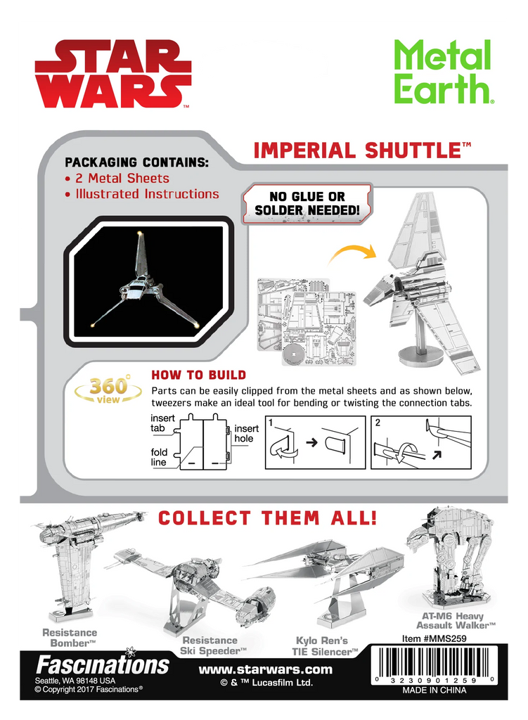 Metal Earth Star Wars Imperial Shuttle