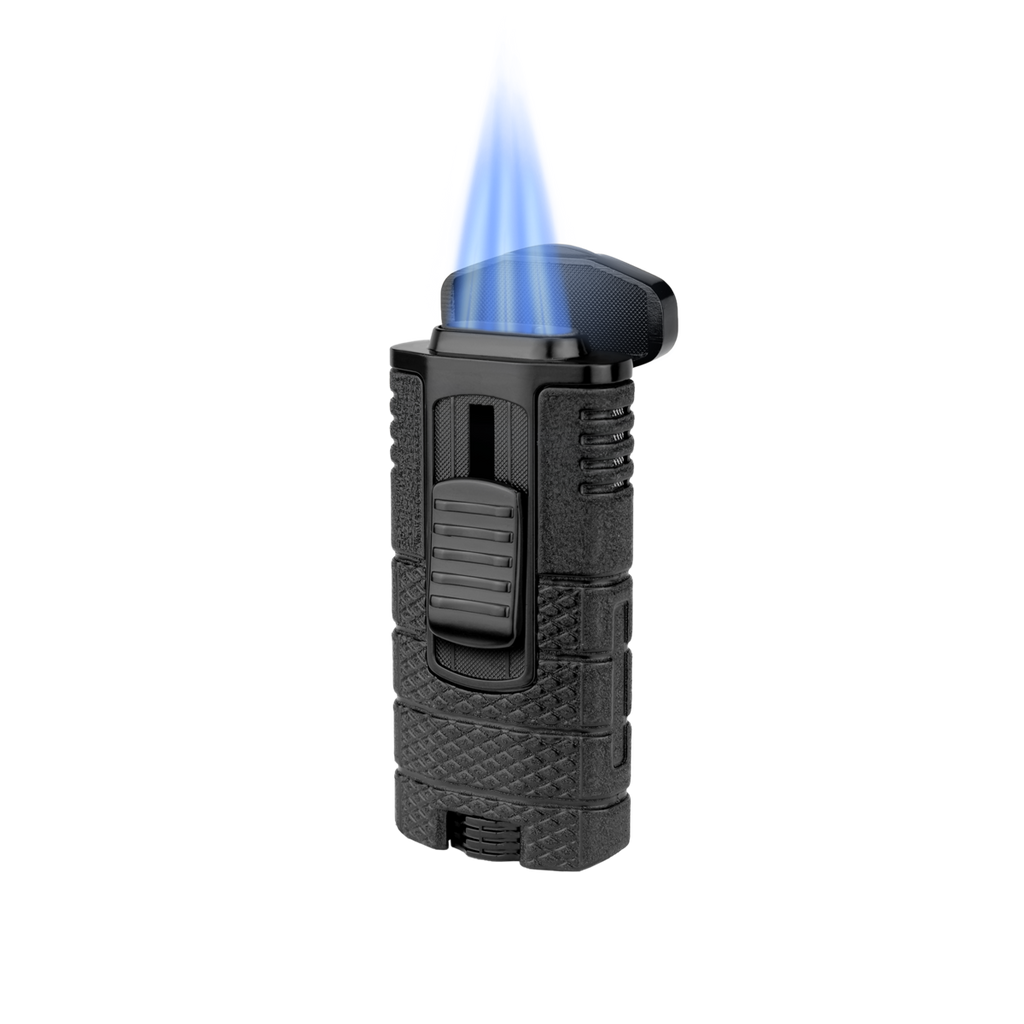 Xikar Tactical Lighter Black Tripple Jet Slim