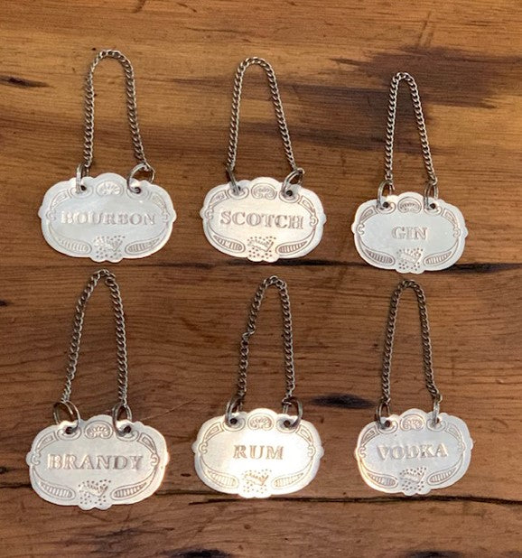 Pewter bottle charms set of 6
