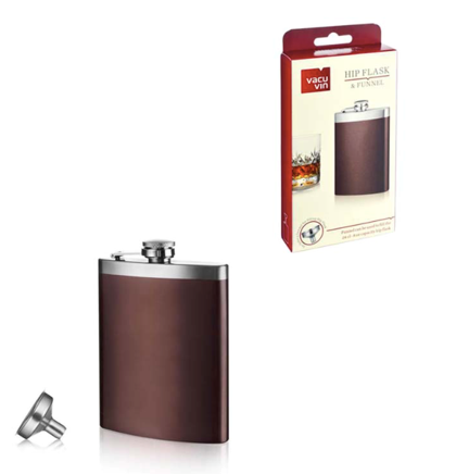 Vacu Vin Hip Flask with Funnel (240ml)