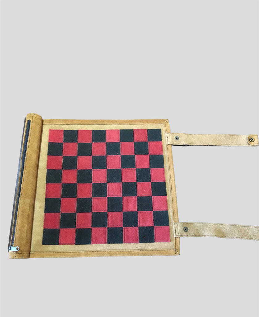 Leather Chess Roll Up 31Cm